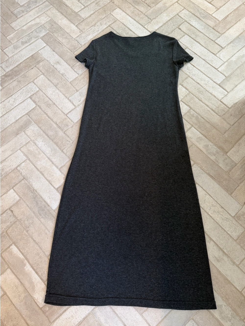 American Eagle Charcoal Wool Blend Knit Maxi Dress M - Picture 4 of 5